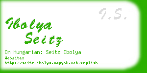 ibolya seitz business card